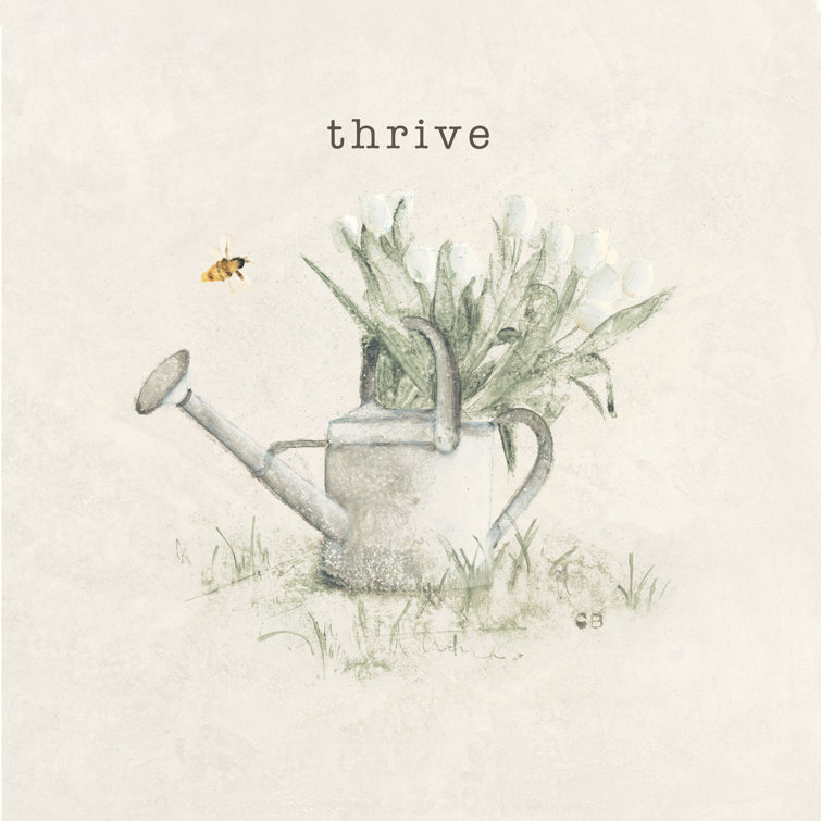 Brambly Cottage Garden Watering Can by Cheri Blum Wrapped Canvas